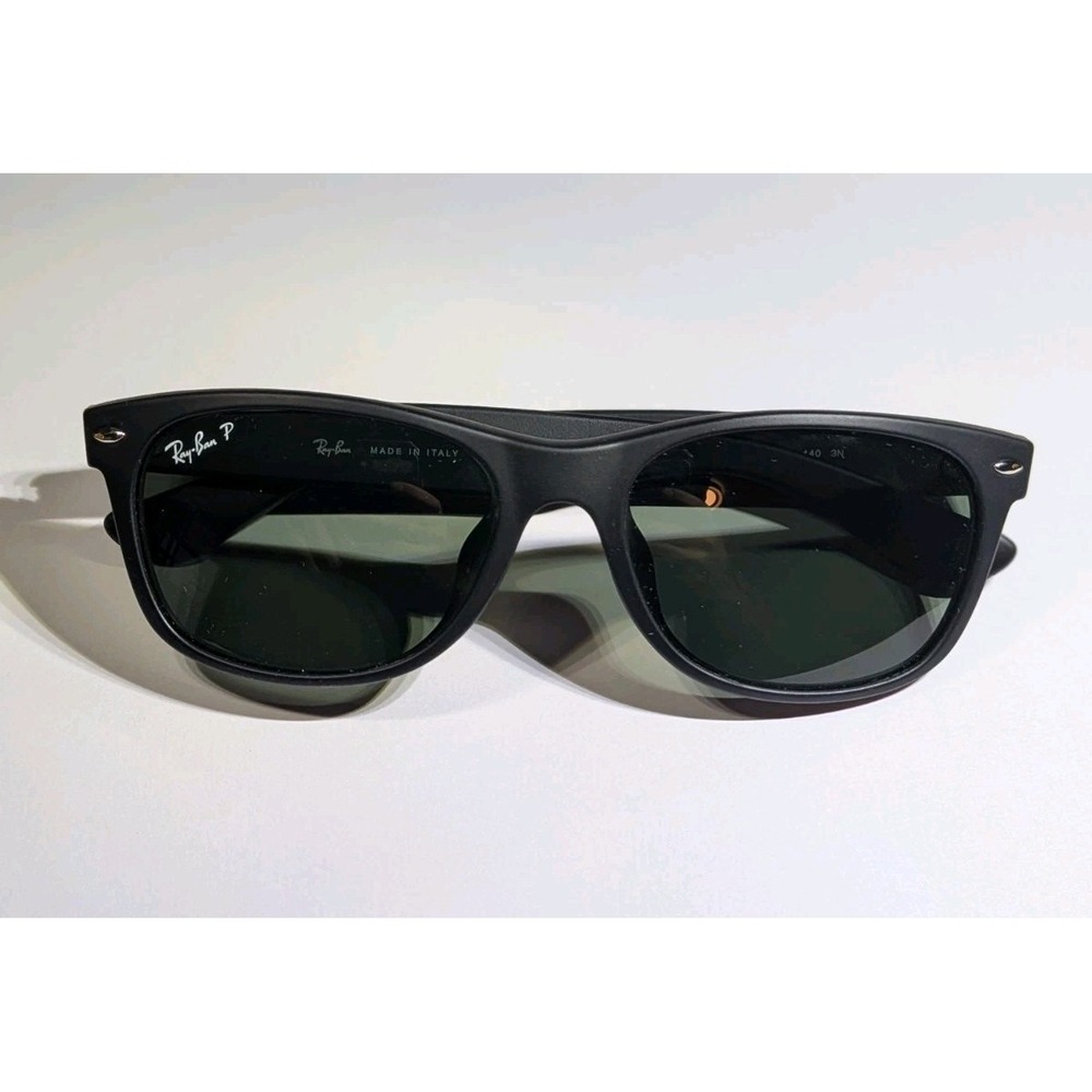 Ray-Ban New Wayfarer RB2132 Sunglasses 55mm Matte Black Frame G-15 -0.50